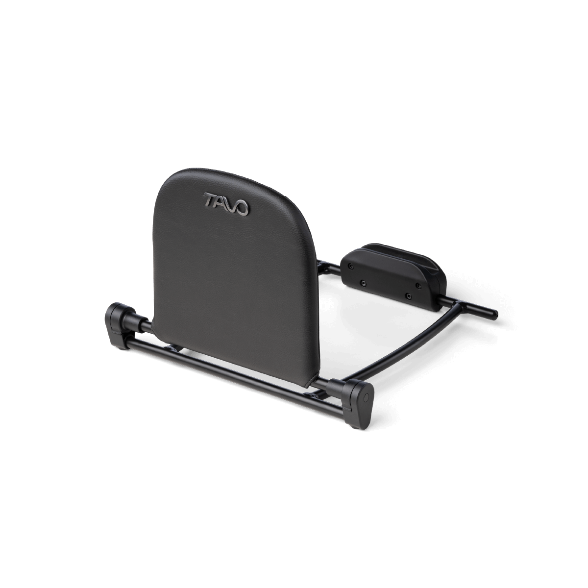 three-quarter view of Tavo's Dupree adapter with black adapter flap extended in the open position