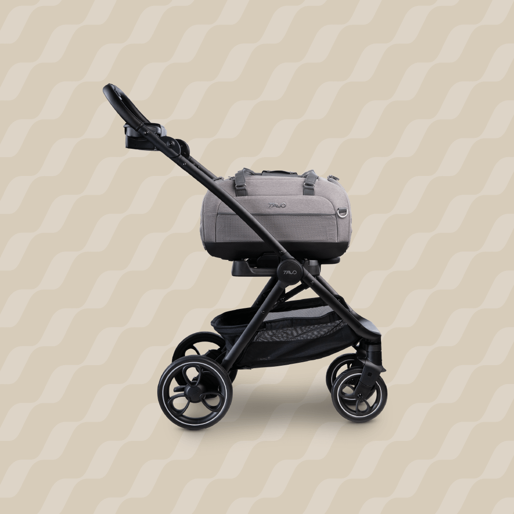 Dupree and Roscoe pet car seat and stroller travel system by Tavo Pets, the makers of Nuna