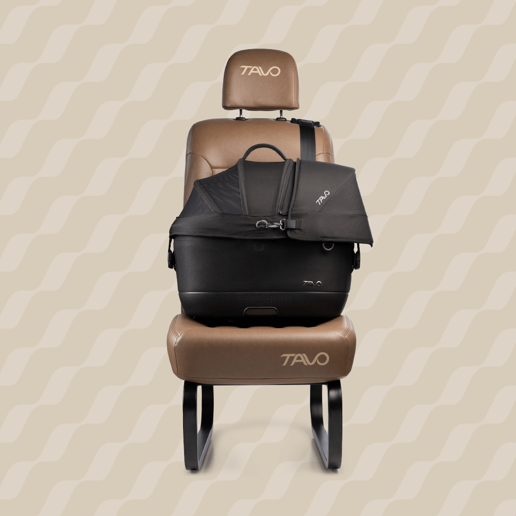 Maeve iso crash tested pet car seat on vehicle bench