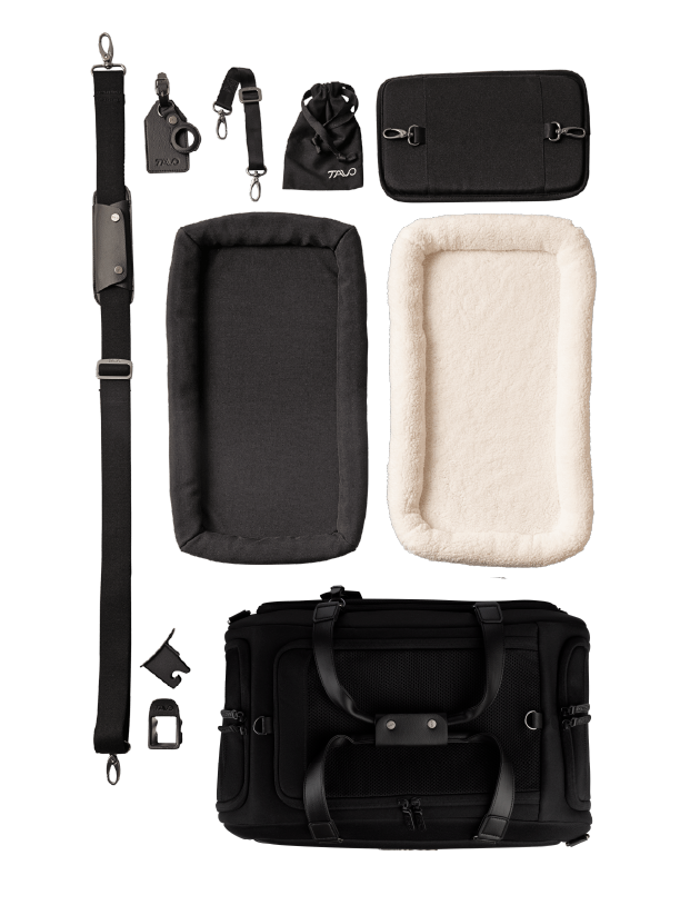 Included accessories in with Tavo's Hendrick pet car seat